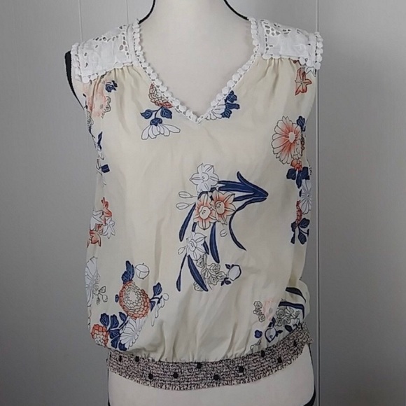 Leifnotes Anthropologie Floral Mix Print Blouse - Picture 1 of 4